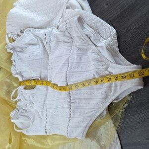 Jessica  Simpson White Eyelet Womans XL One-Piece Swimsuit